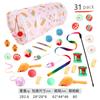 Pet Cat Toy Set 21 Pieces Cat Channel Teaser Cat Stick Plush Mouse Combination Toy