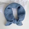 Cute Cotton And Linen Children'S Scarves Thin Silk Scarves For Boys And Girls Small Square Scarves For Babies Triangular Drool Bibs For Babies