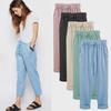 Women's Plus Size Summer Cotton-Linen Nine-Point Pants - Lightweight and Comfortable for Sizes Up To 300 Lbs