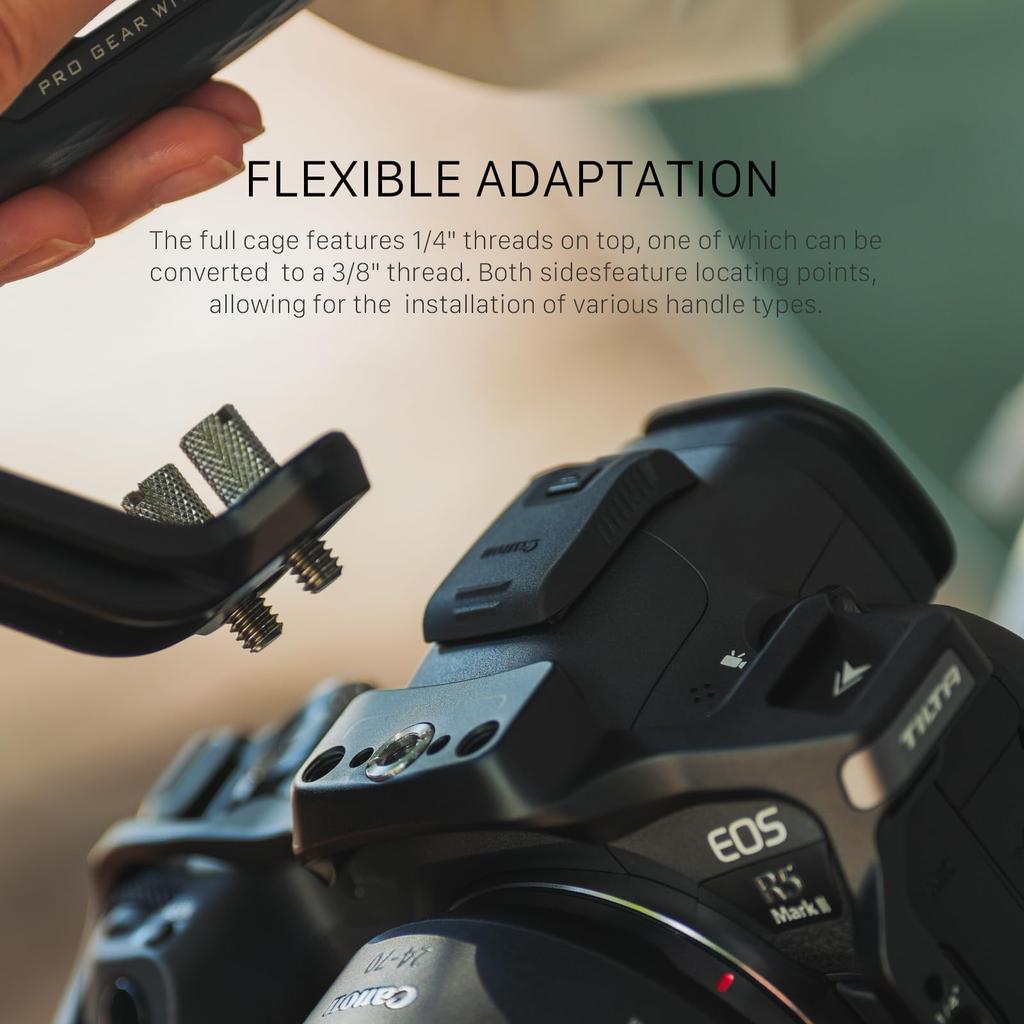 Клетка для камеры TILTA R5 Mark II для легкого комплекта с компактной верхней ручкой NATO для клетки для камеры Canon R5 Mark II Canon, TA-T68-BB