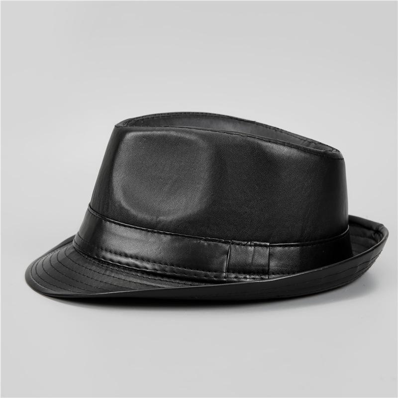 Top Hat Men'S Middle-Aged And Elderly Hat Men'S Winter British Jazz Hat Autumn And Winter Gentleman'S Hat Casual Elderly Dad Leather Hat