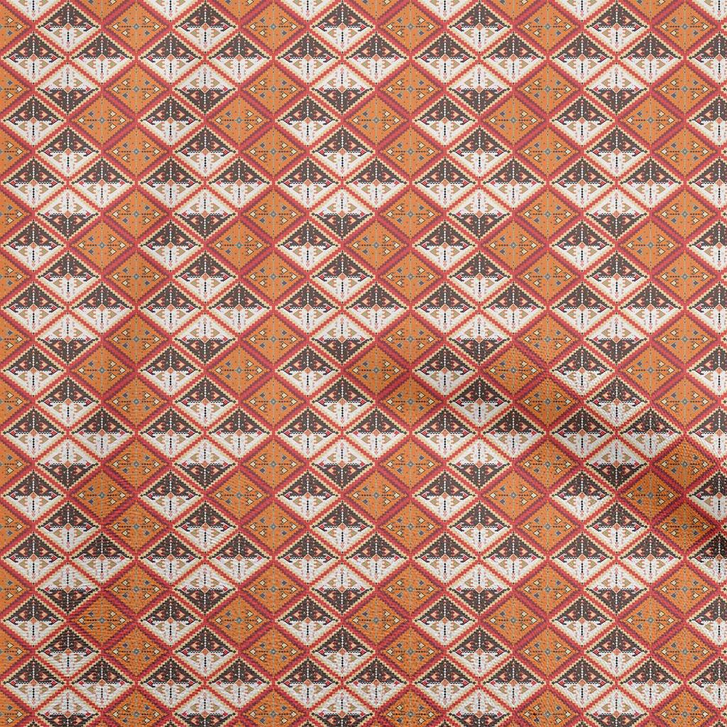 oneOone Cotton Flex Gray Fabric Asian Kilim Diy Clothing Quilting Fabric Print Fabric By Yard 40 Inch