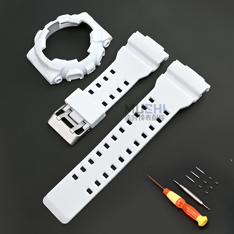 Резиновый силиконовый ремешок для часов Casio G-Shock GA-100/110/120/140 GD-100 GAX-100 GLS-100 Замена Матовый браслет + Корпус