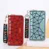 Women's Fashion Shiny Long Wallet with Lanyard Pu Leather Clutch Bag Zipper Cell Phone Bag Ladies Multi-card Coin Purse