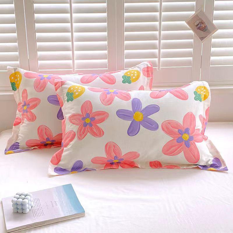 Пара хлопковых наволочек из саржи 48*74см на все времена года