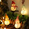 Solar Ground Lamp Christmas Snowman Shape Pathway Lights Energy-saving Outdoor Decorative Lights for Garden Yard