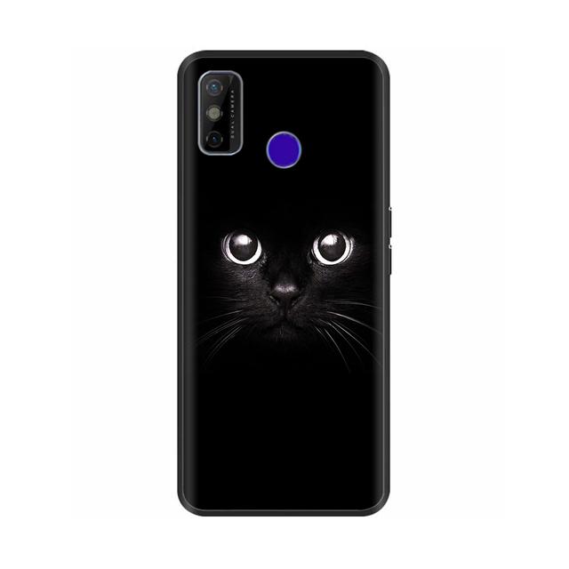 Для Tecno Spark 6 Go чехол для телефона Мягкая силиконовая задняя крышка с рисунком для Tecno Spark 6 Go Spark6 Go Черный ТПУ милый мультяшный бампер