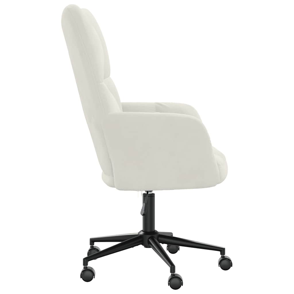 Cream White Velvet Relaxation Armchair