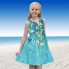 Girls' Dress Sleeveless 3D Green Tree Shade Print Summer Daily Cute Casual Sweet Kids A Line Dress Tank Dress