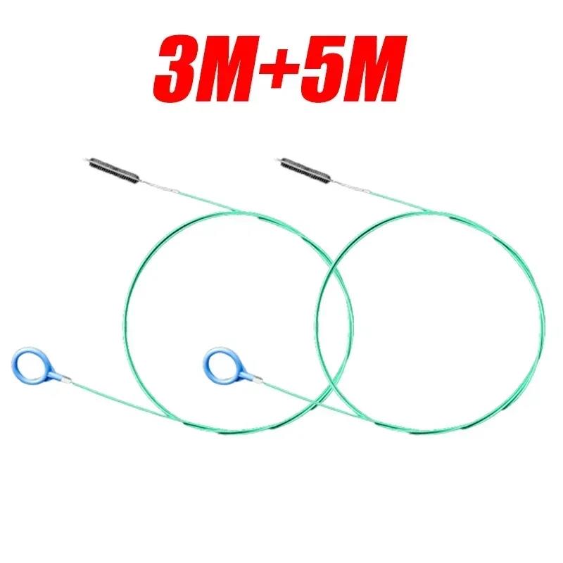 3/5m Drain Hole Cleaning Brush Flexible Car Drain Dredge Sunroof Cleaning Scrub Brush Tool Accessories Skylight Drain Pipe Brush Hoses Windshield