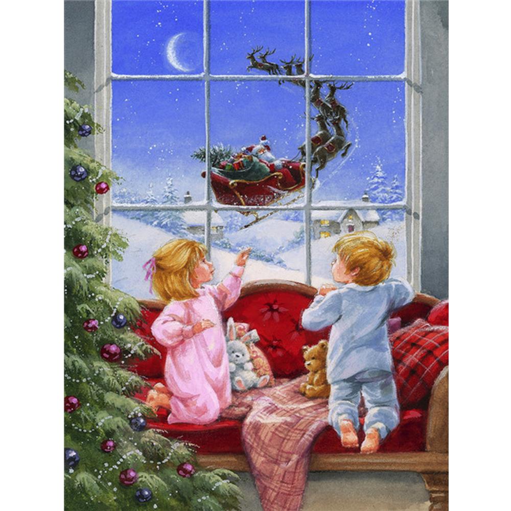 5D DIY Алмазная картина Дети Стразы Картина Новое поступление Алмазная вышивка Мультфильм Мозаика Рождественские украшения