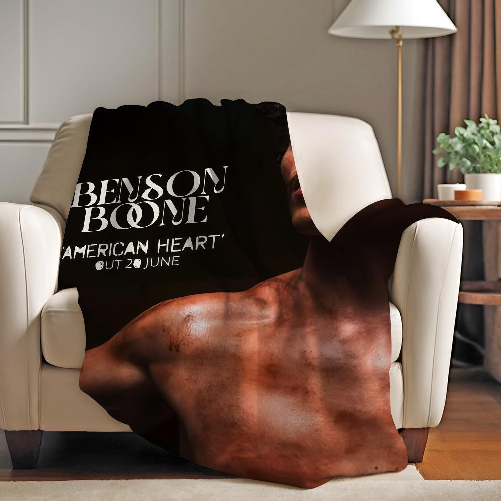 Американский певец B-Benson B-Boone Плед для дивана, офиса, кровати, самолета, путешествий, сна, чтения, отдыха, кемпинга. Мягкий и теплый