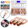 NEW 60pcs Car Copper Battery Cable Lugs Battery Wire Plugs Grommets Ring Terminal Connectors SC Terminals For Automotive Tool
