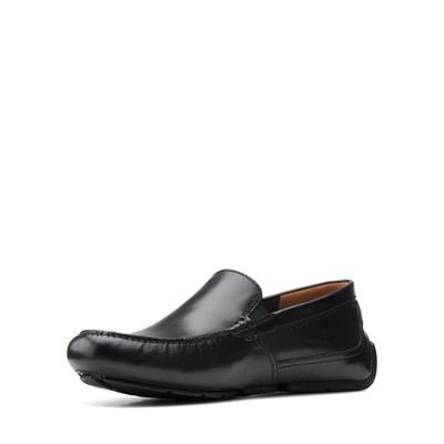 Clarks Markman Plain Black Размер см Мужские лоферы без шнуровки, Кожа, 25.0
