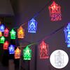 10 футов 20 светодиодов Ramadan Lights Масляная лампа Гирлянда на батарейках Сказочные огни Для помещений Ramadan Kareem Eid Mubarak Декор для дома Праздник Ид аль-Фитр