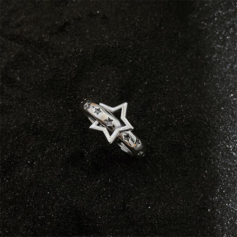 Minimalist Handmade Simple Retro Star Adjustable Open Rings For Women Fashion New Jewelry Gift Party Wholesale anillos