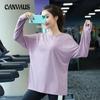 Women's Plus Size Long Sleeve Yoga Shirt Quick Dry Fitness Clothes Loose Running Sports Tops