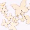 50/100pcs Flower Pattern Wooden Charms Pendant Home Decor Arts DIY Crafts