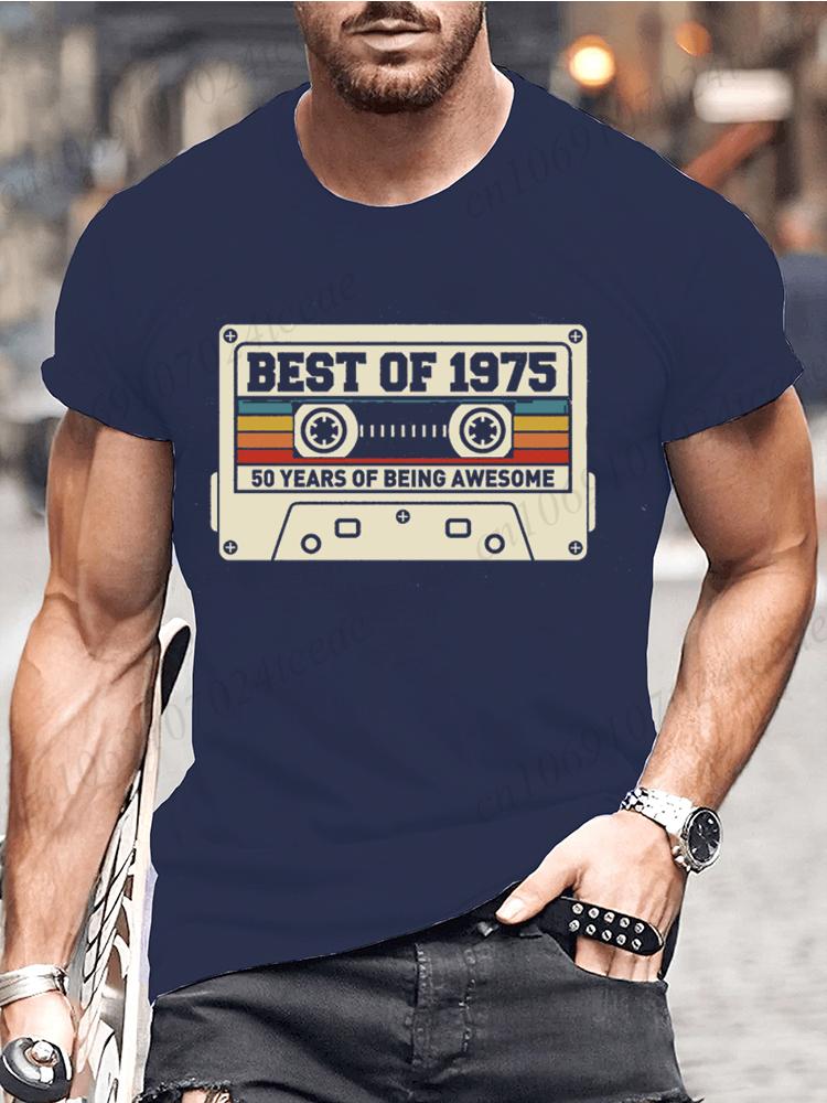 Best of 1975 50th Birthday Shirt, Retro 1975 Cassette T-shirts, Vintage 50th Birthday Gift for Women Men Tshirt, Party Tee Shirt