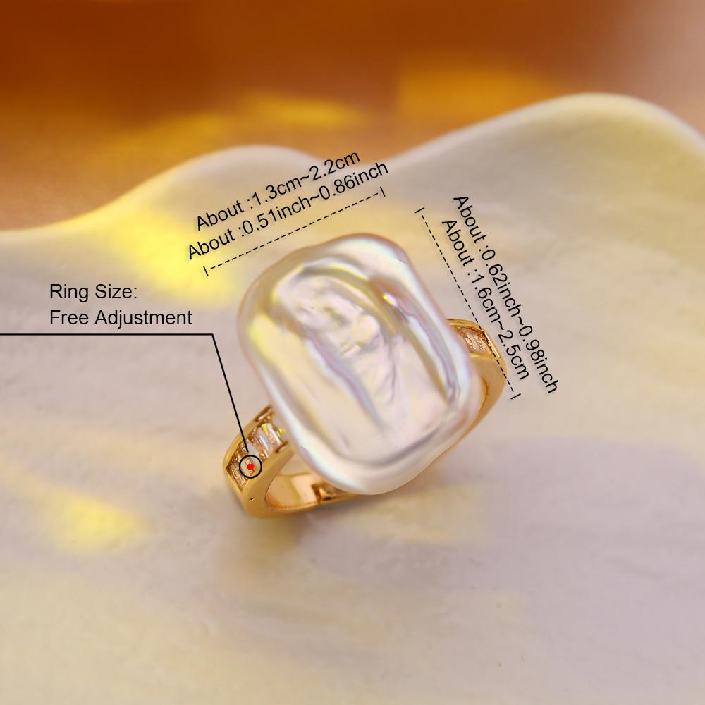 SENIKO 12-16 мм кольца с натуральным пресноводным жемчугом для женщин, модное женское кольцо с кубическим цирконием и цирконием, ювелирные изделия с жемчугом, регулируемое кольцо