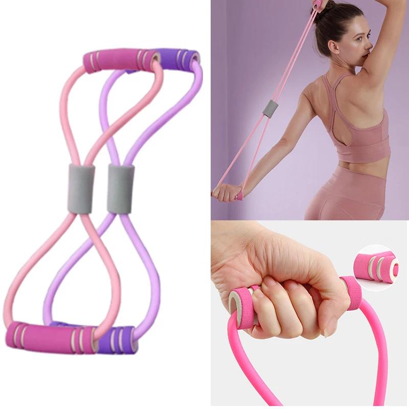 Resistance Bands with Foam Sport At Home Yoga Fitness Accessories Rubber Pull Rope Training and Exercise Gym Equipment for Women
