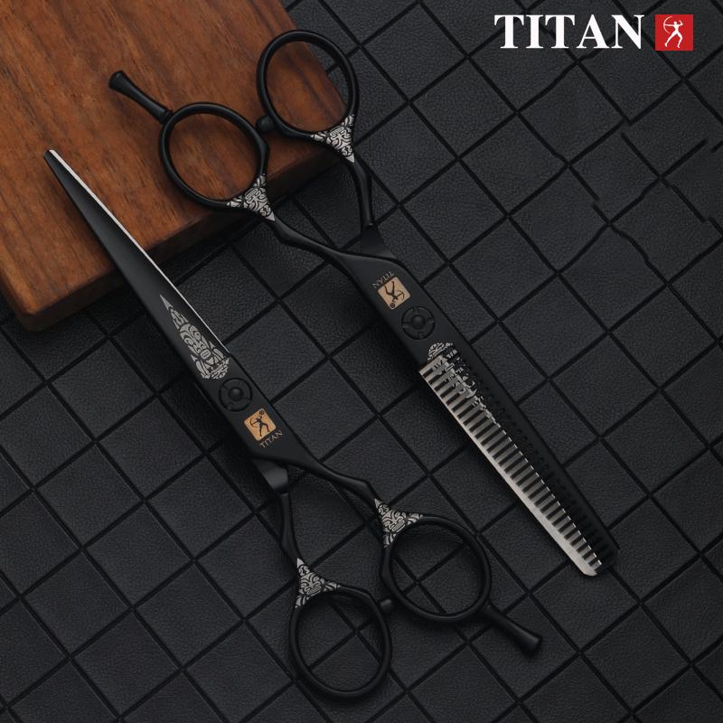 Парикмахерские ножницы TITAN, профессиональный парикмахерский инструмент, стрижка, филировочные ножницы, Япония, нержавеющая сталь 440c
