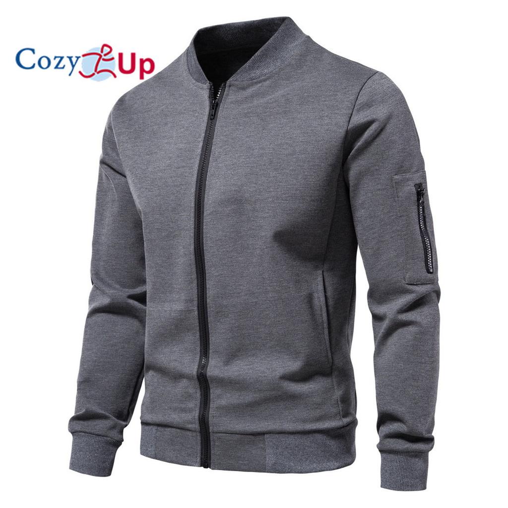 Cozy Up New Spring Mens Stand Collar Jacket Fashion Slim Fit Baseball Outerwear Men Solid Casual Zipper Autumn Jackets Coat Man Clothing