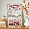 Vintage Christmas Gingerbread Bakery Aluminum Sign Rustic Metal Wall Decor for Home Bar Outdoor Spaces Metal Tin Sign Crafts