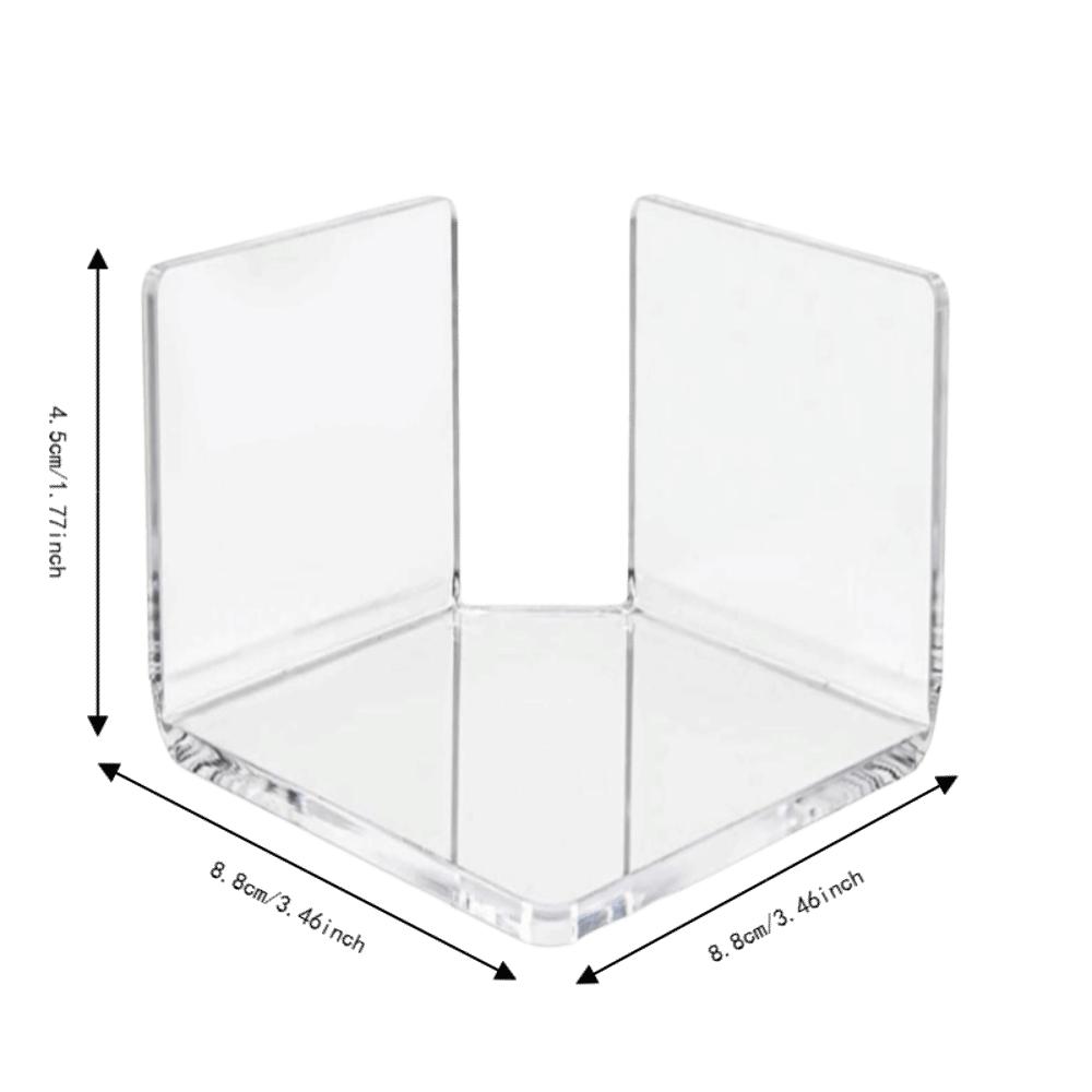 3pcs Clear Acrylic Acrylic Corner Shelves 3.46*3.46*1.77in Smart Device Shelves  For Small Speakers