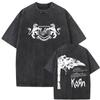 Washed Vintage Rock Band Korn Sick  Twisted Tour 2000 Tshirts Male Alternative Nu Metal Music Tshirt Mens Oversized T Shirts