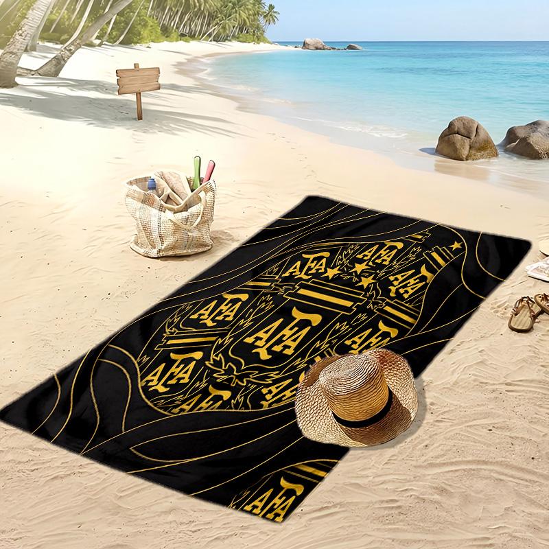 Argentina Football Print Beach Towel Quick Dry Super Absorbent Soft Bath Towel for Swimming Beach Travel Fan Souvenir Gift