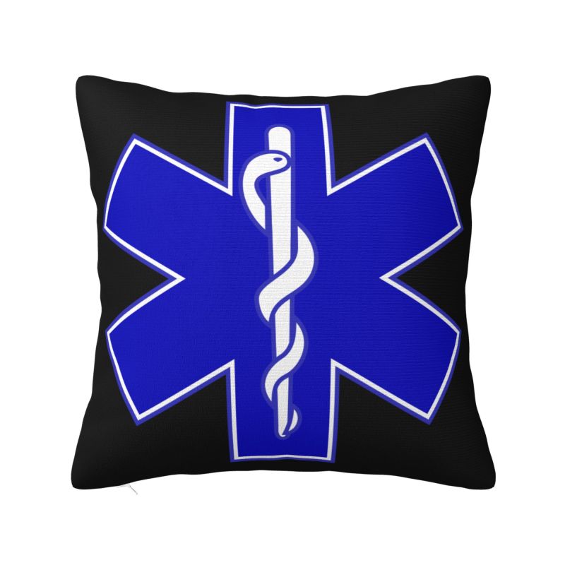 Ems Звезда Жизни Наволочка Диванная EMT Парамедик Медицинская Нордическая Наволочка Бархатная Наволочка