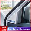 ABS Car Window A Pillar Colum Trim Cover Frame Sticker Decoration Fit For Jeep Compass 2017 2018 Interior Accessories