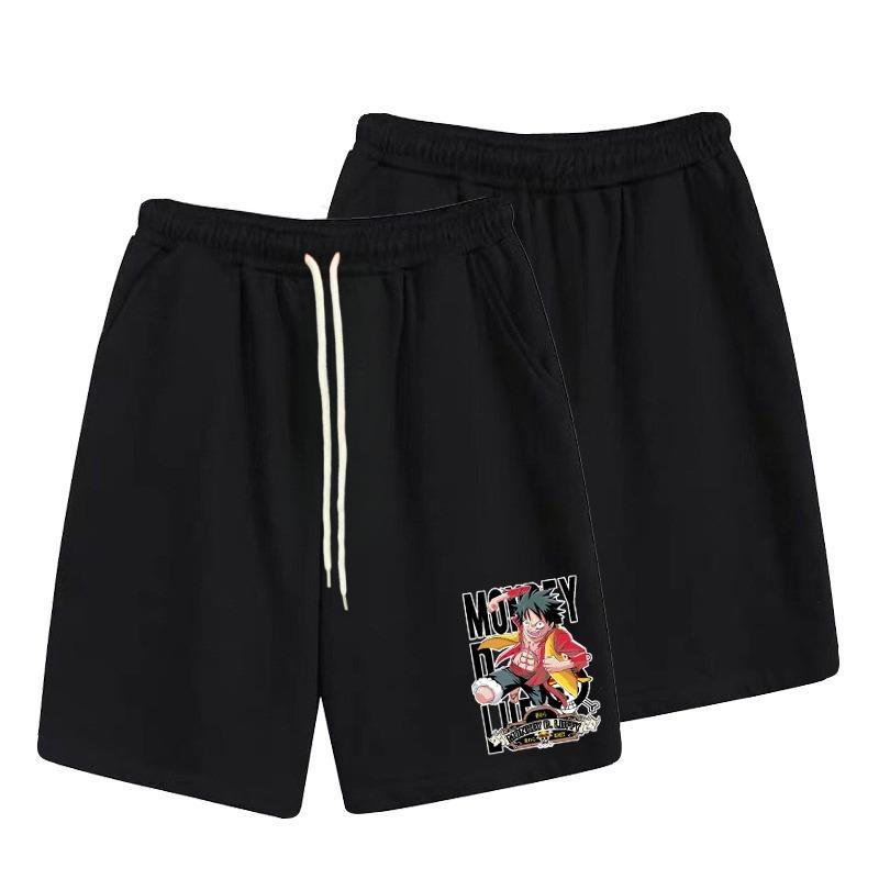 One Piece Anime Casual Men's and Women's Shorts Summer Slightly Elastic High-quality 3D Sports Shorts