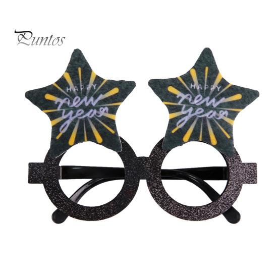 2024 новогодние украшения для вечеринки, очки, реквизит для фотографий, черные и золотые тематические рамки, оправы для очков с новым годом