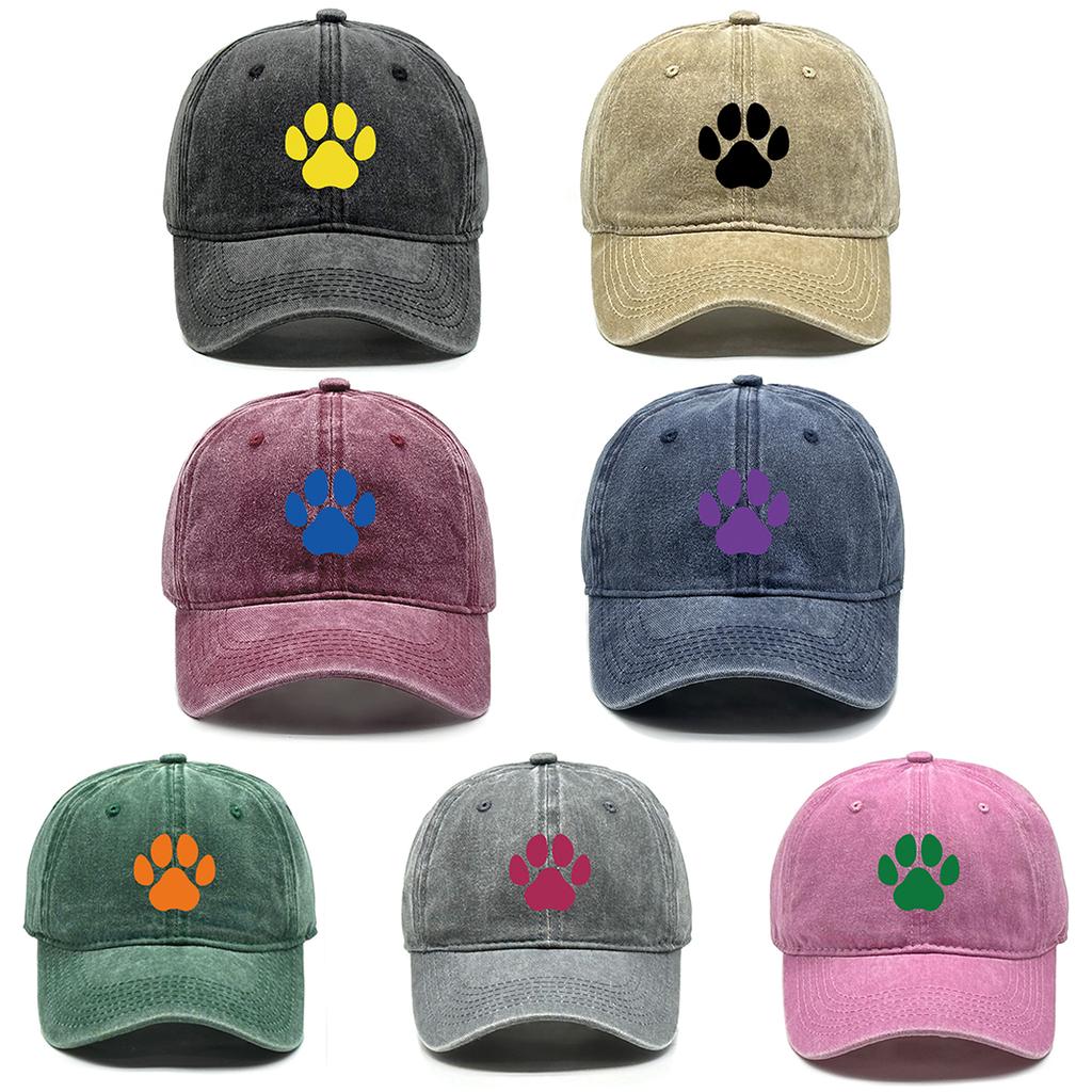 Multiple Colors Dog Claws Print Unisex Sun Hat Gorra Hombre Vintage-Inspired Stylish Adjustable Caps Perfect For Street Style