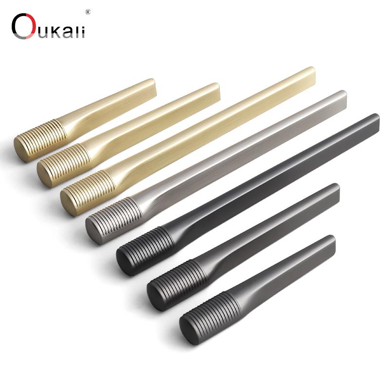Oukali Modern Design Zinc Alloy Handles From China for Cabinet Dresser Wardrobe Bedroom Living Room Kitchen Bathroom Use