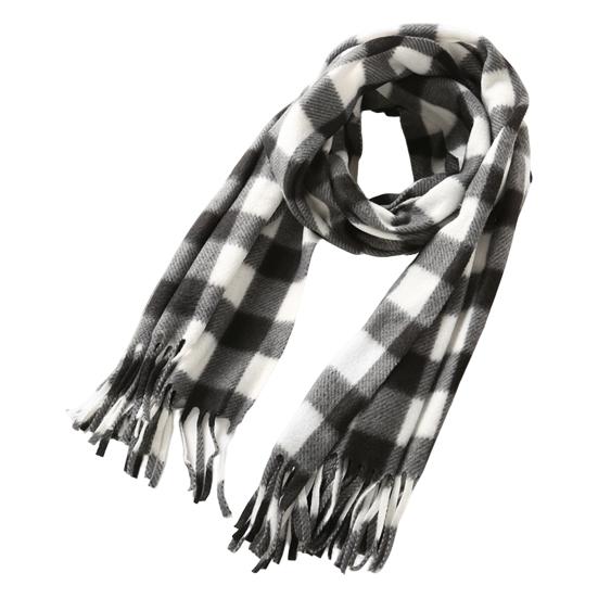 Women Winter Scarf Plaid Print Lightweight Soft Warm Scarf