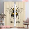 2pcs 2D Flat Printing Party Curtain Bumblebee Happy Art Fabric Without Electricity 0 Perfect for Door Wall Yard