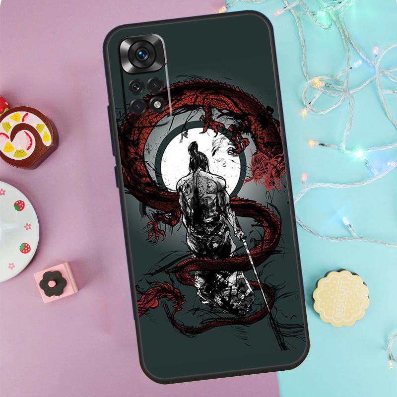 Япония Чехол Самурай Ниндзя Для Xiaomi Redmi Note 14 Pro 9 10 11 12 13 9S 10S 11S 12S Redmi 14C 10C 12C 13C Чехол