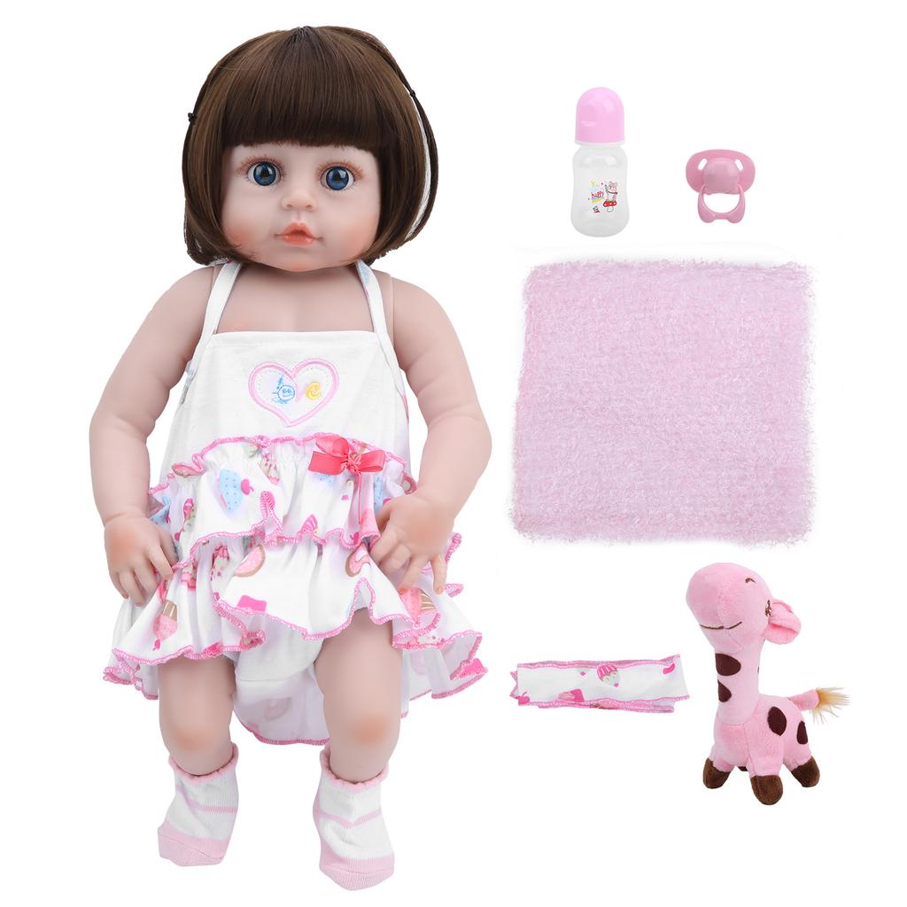19-дюймовая Симпатичная Кукла-Реборн, Виниловая Детская Ролевая Игровая Кукла, Подарочная Игрушка, Голубые Глаза