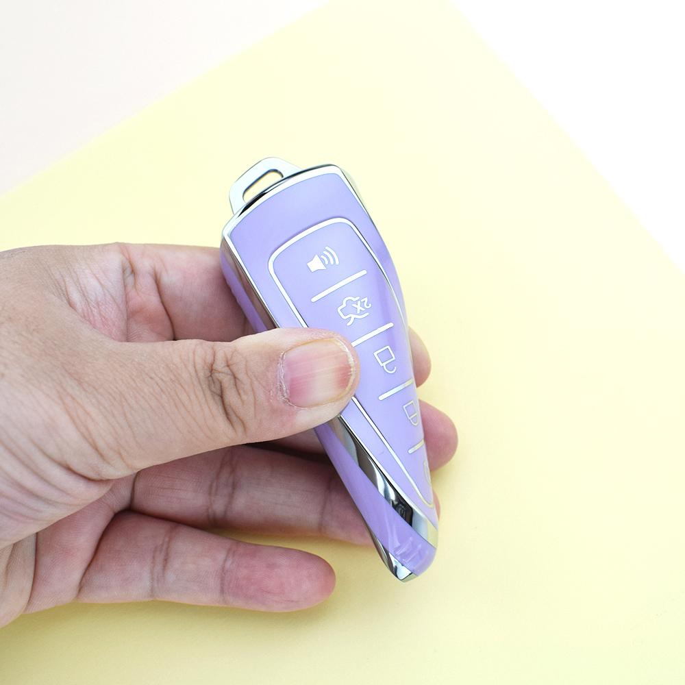 Чехол-брелок для Ford Escape Focus Edge Explorer Taurus Flex Lincoln MKS MKT MKX MKZ Navigator 5 кнопок Держатель пульта чехол для ключа автомобиля