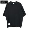 2013 Black Waffle Knit Short Sleeve Polo Shirt Tops X03 blackUsed