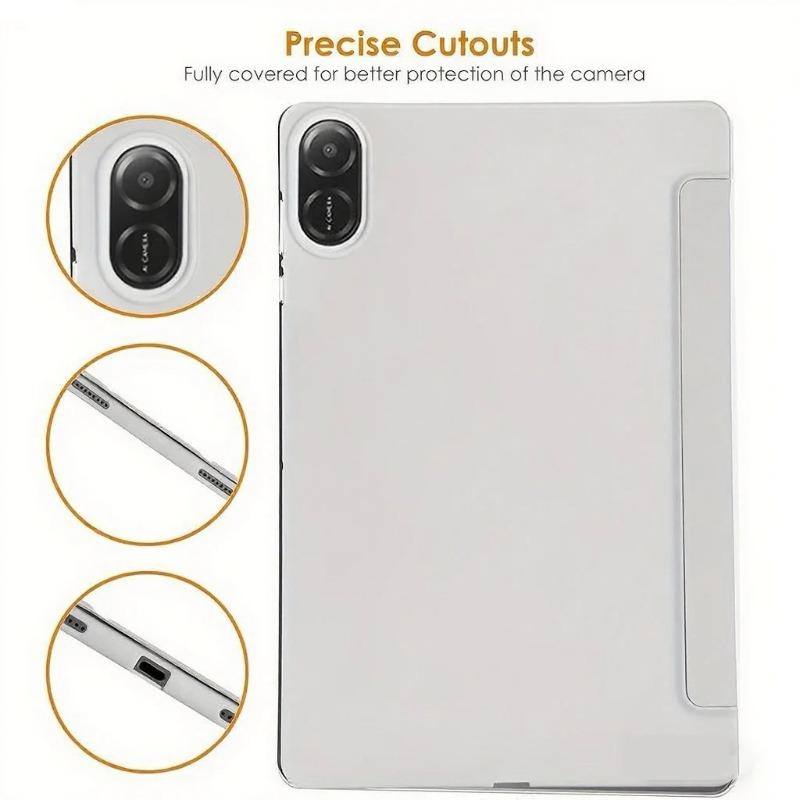Чехол для Redmi Pad 2 Pro 12,1 дюйма, магнитная обложка-книжка, трехскладная подставка, задняя крышка из PU, чехлы для планшета, автоматический сон/пробуждение