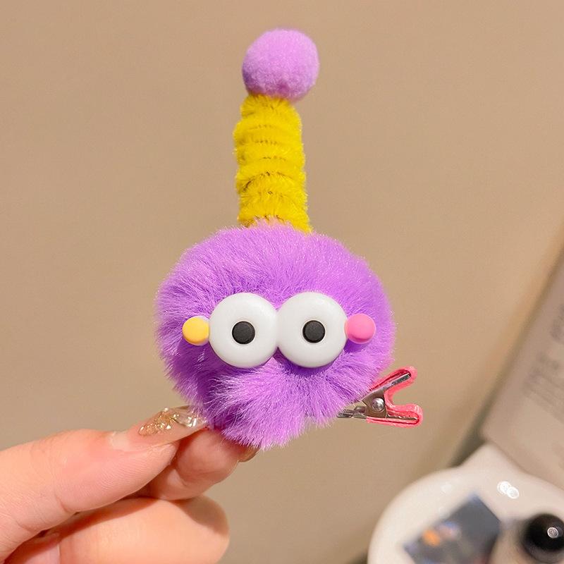 1PCS Cute Princess Large Eye Hair Ball Girls Hairpins Children Headwear Hairgrip Hair Clips Barrettes Hair Accessories