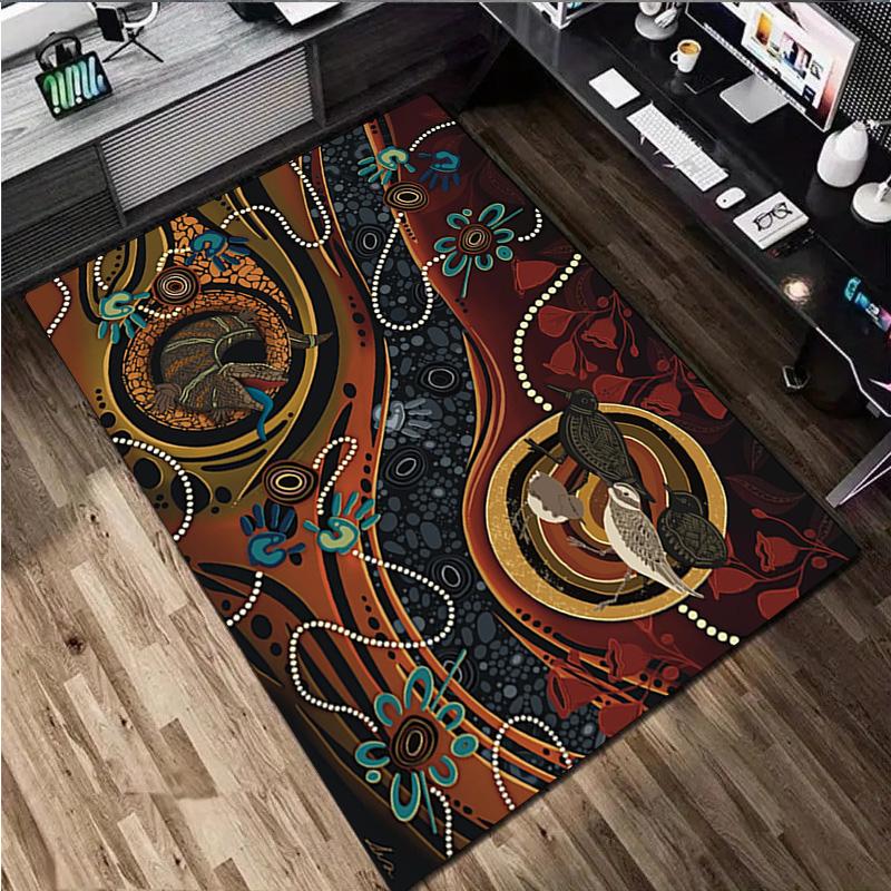 Aboriginal Rug - Home carpet Office Decorative Carpet For Living Room Bedroom Door Mat Floor Rug Computer Chair Area Rug