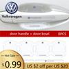 Для VOLKSWAGEN VW Наклейки-защита ручек-чаш дверных накладки Прозрачная пленка против царапин Для VW Volkswagen Golf Polo Passat T