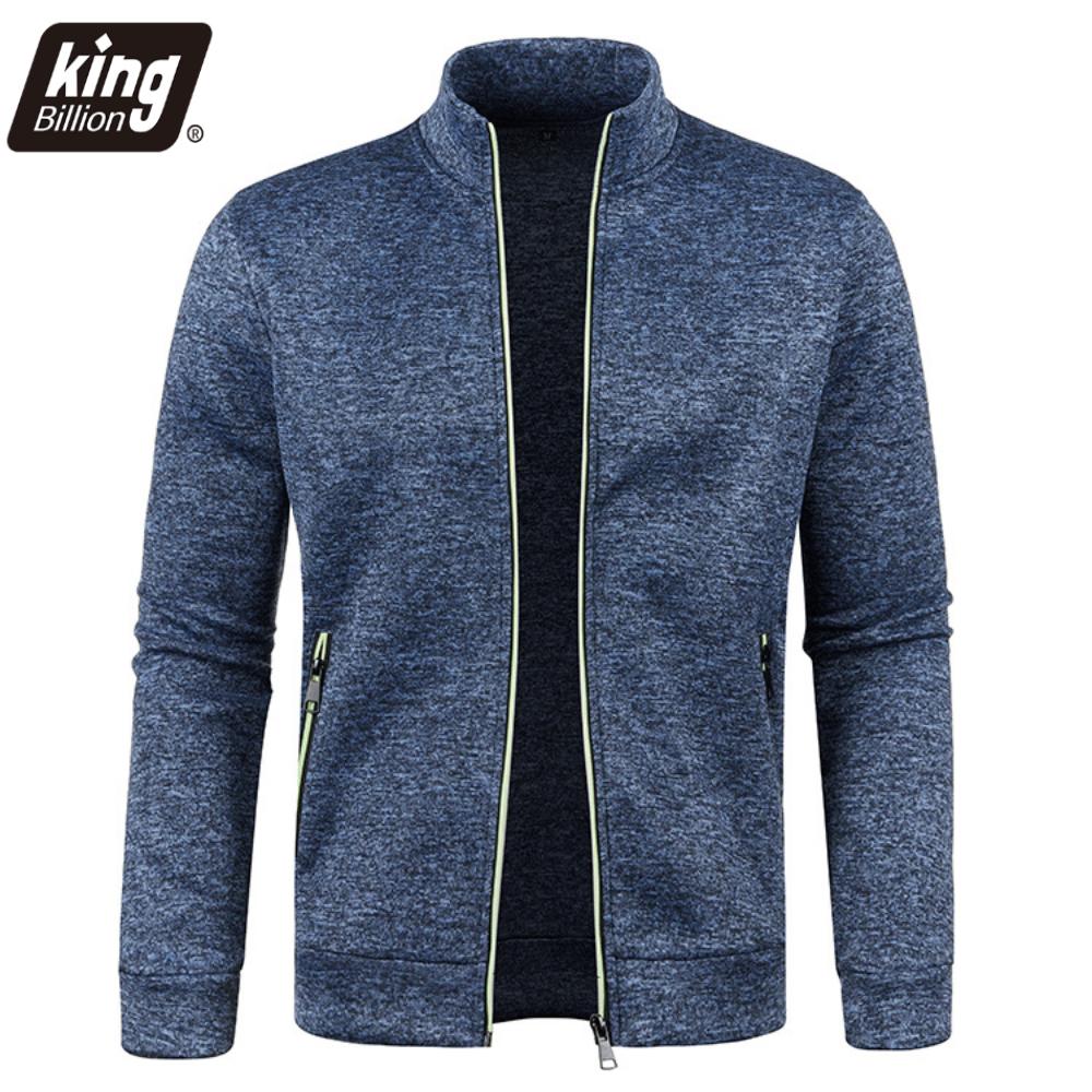 Autumn Winter Men's Zipper Knit Long Sleeves Thin Cashmere Fashion Top Sweater Coat