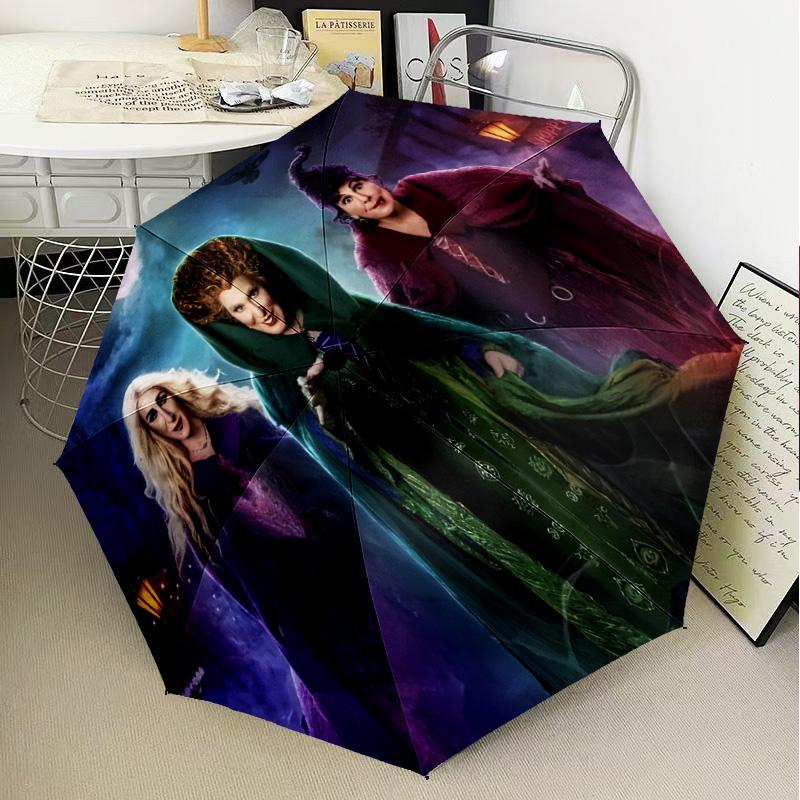 Pocus Halloween Magic Umbrella Folding umbrella, automatic umbrella 8-Frame for Travel, camping Use Gift for Halloween Christmas