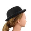 Black Black Derby Hat Halloween Props Bowler Top Hat Simple Performed Hat  Party Supplies